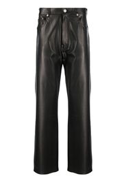 VTMNTS straight-leg leather trousers - Nero