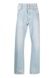 VTMNTS double-layer straight-leg jeans - Blu