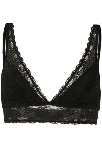 Halo lace-trimmed bra