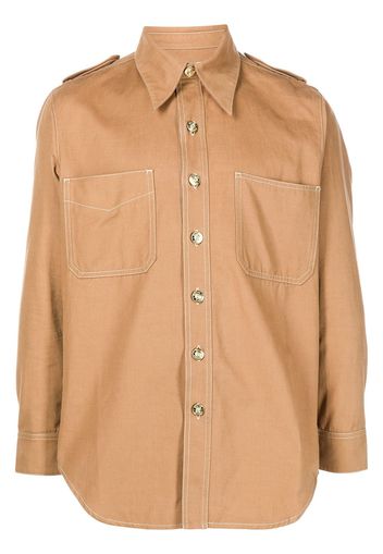 Wales Bonner Isaac utility shirt - Marrone