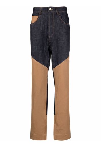 Wales Bonner two-tone panel trousers - Blu