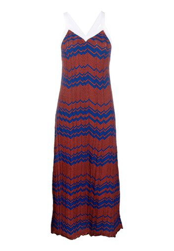 Wales Bonner fully-pleated knitted dress - Rosso