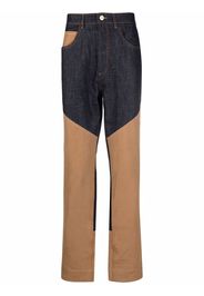 Wales Bonner two-tone panel trousers - Blu