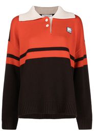 Wales Bonner Calm knitted polo - Marrone