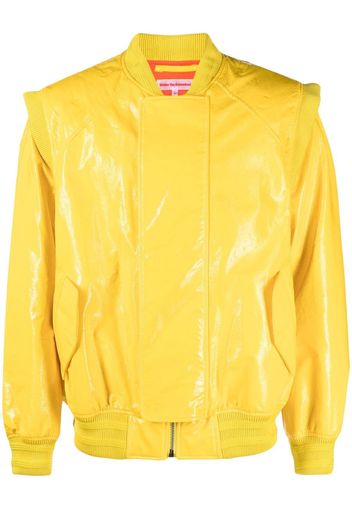 Walter Van Beirendonck removable sleeves bomber jacket - Giallo