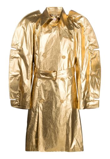 Walter Van Beirendonck oversized-cut belted-waist coat - Oro