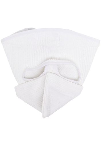 Walter Van Beirendonck ribbed-knit balaclava - Bianco