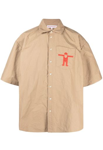 Walter Van Beirendonck Star logo-print oversize shirt - Marrone