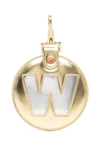 Walter Van Beirendonck W-charm leather keyring - Oro