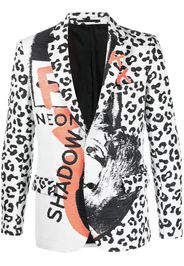 Walter Van Beirendonck Blazer monopetto con stampa - Bianco