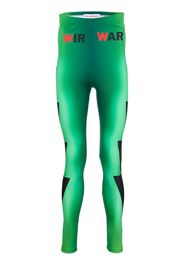 Walter Van Beirendonck Leggings da ciclismo con stampa - Verde