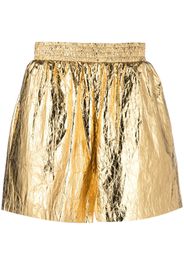 Walter Van Beirendonck metallic-effect elasticated-waist shorts - Oro