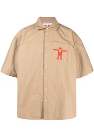 Walter Van Beirendonck Star logo-print oversize shirt - Marrone