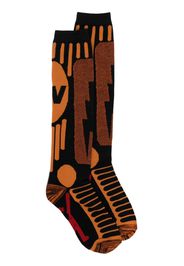 Walter Van Beirendonck graphic-print cotton-blend socks - Arancione