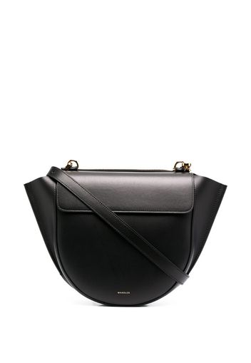 curved leather crossbody bag