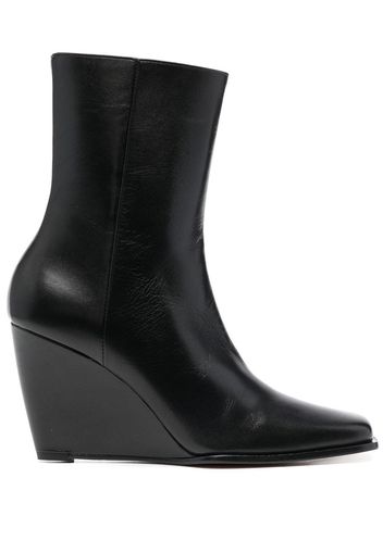 Wandler square-toe 90mm ankle boots - Nero