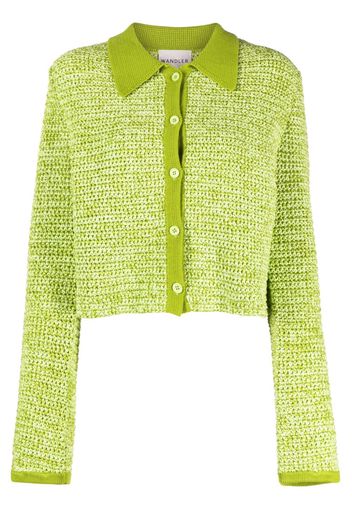 Wandler knitted organic cotton cardigan - Verde