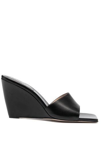 Wandler Gaia 85mm wedge mules - Nero