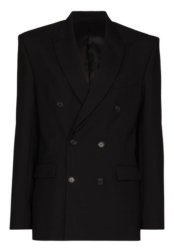 double-breasted wool blazer