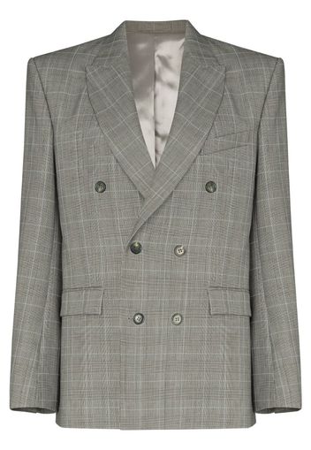 double-breasted Prince of Wales check jacket