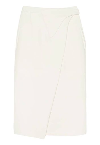 WARDROBE.NYC merino wool wrap skirt - Bianco