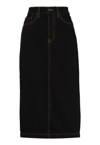 WARDROBE.NYC high-waisted denim pencil skirt - Nero