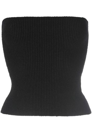 WARDROBE.NYC ribbed-knit strapless top - Nero