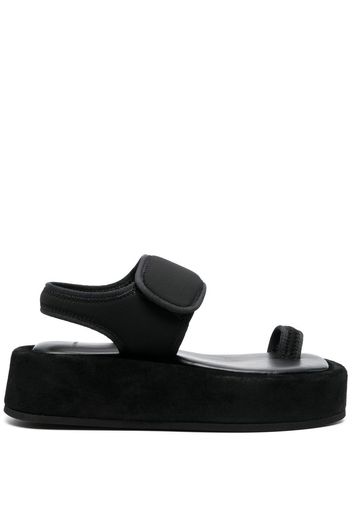 WARDROBE.NYC platform 50mm leather sandals - Nero