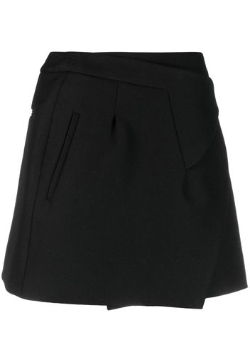 WARDROBE.NYC asymmetric high-waisted miniskirt - Nero