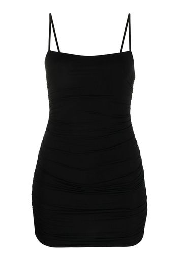 WARDROBE.NYC ruched slip minidress - Nero