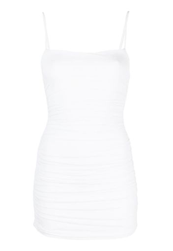 WARDROBE.NYC ruched-detailing sleeveless dress - Bianco