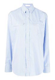 WARDROBE.NYC stripe-print oversized shirt - Blu