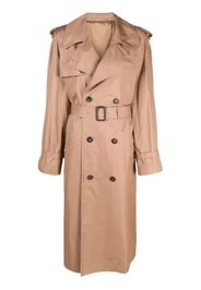 WARDROBE.NYC double-breasted cotton trench coat - Marrone