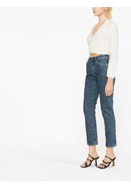 WARDROBE.NYC cropped washed denim jeans - Blu