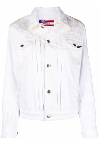 WASHINGTON DEE CEE appliqué-detail denim jacket - Bianco