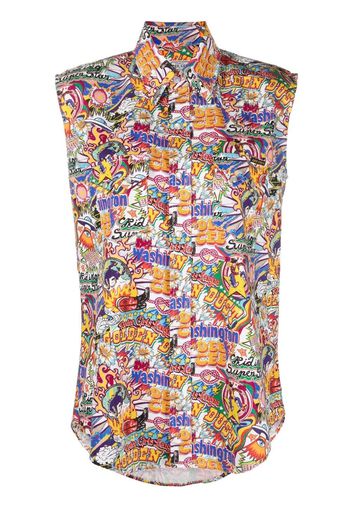 WASHINGTON DEE CEE graphic-print sleeveless shirt - Bianco