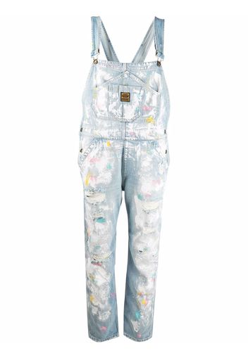 WASHINGTON DEE CEE paint splash dungarees - Blu