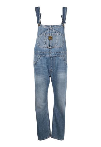 WASHINGTON DEE CEE logo-patch denim dungarees - Blu