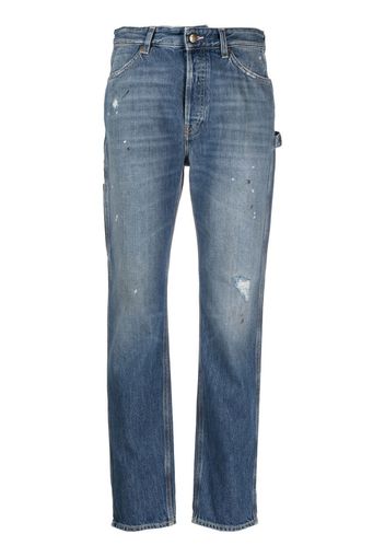 WASHINGTON DEE CEE ripped-detail straight-leg jeans - Blu