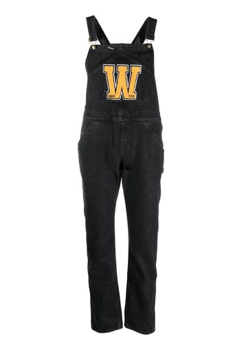 WASHINGTON DEE CEE logo-print denim dungarees - Nero