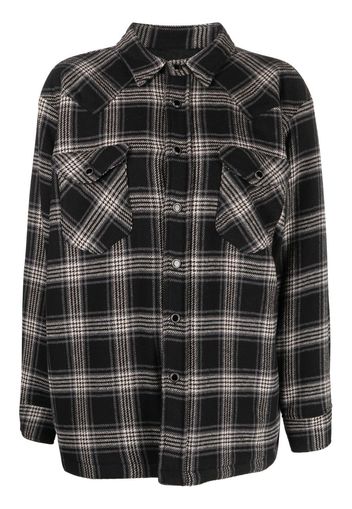 WASHINGTON DEE CEE check-pattern beaded shirt-jacket - Nero