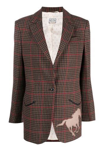 Washington Dee Cee Horses houndstooth-check blazer - Marrone