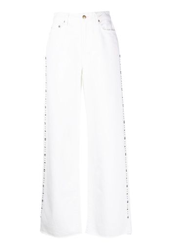 Washington Dee Cee Jeans a vita alta con strass - Bianco