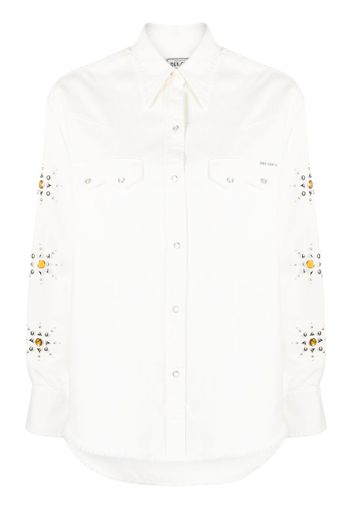 Washington Dee Cee studded long-sleeved shirt - Bianco