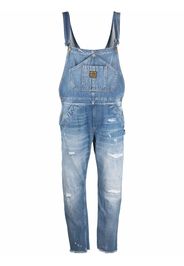 WASHINGTON DEE CEE distressed-effect denim dungarees - Blu