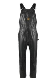 WASHINGTON DEE CEE straight-leg leather overalls - Nero