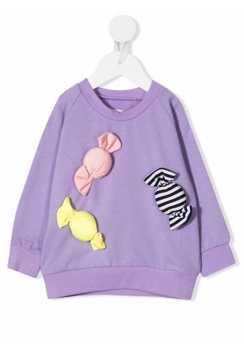 WAUW CAPOW by BANGBANG candy-appliquéd jersey sweatshirt - Viola