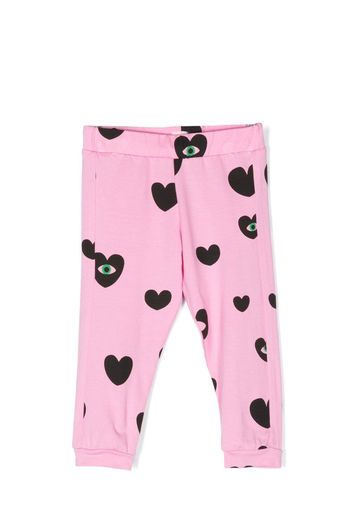 WAUW CAPOW by BANGBANG heart-print track pants - Rosa