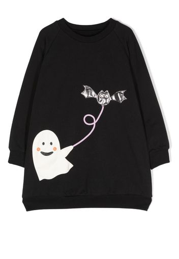 WAUW CAPOW by BANGBANG Happy Ghost cotton jumper dress - Grigio