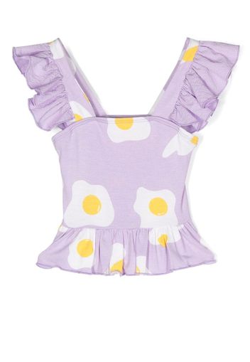 WAUW CAPOW by BANGBANG Beatrix egg-print sleeveless top - Viola